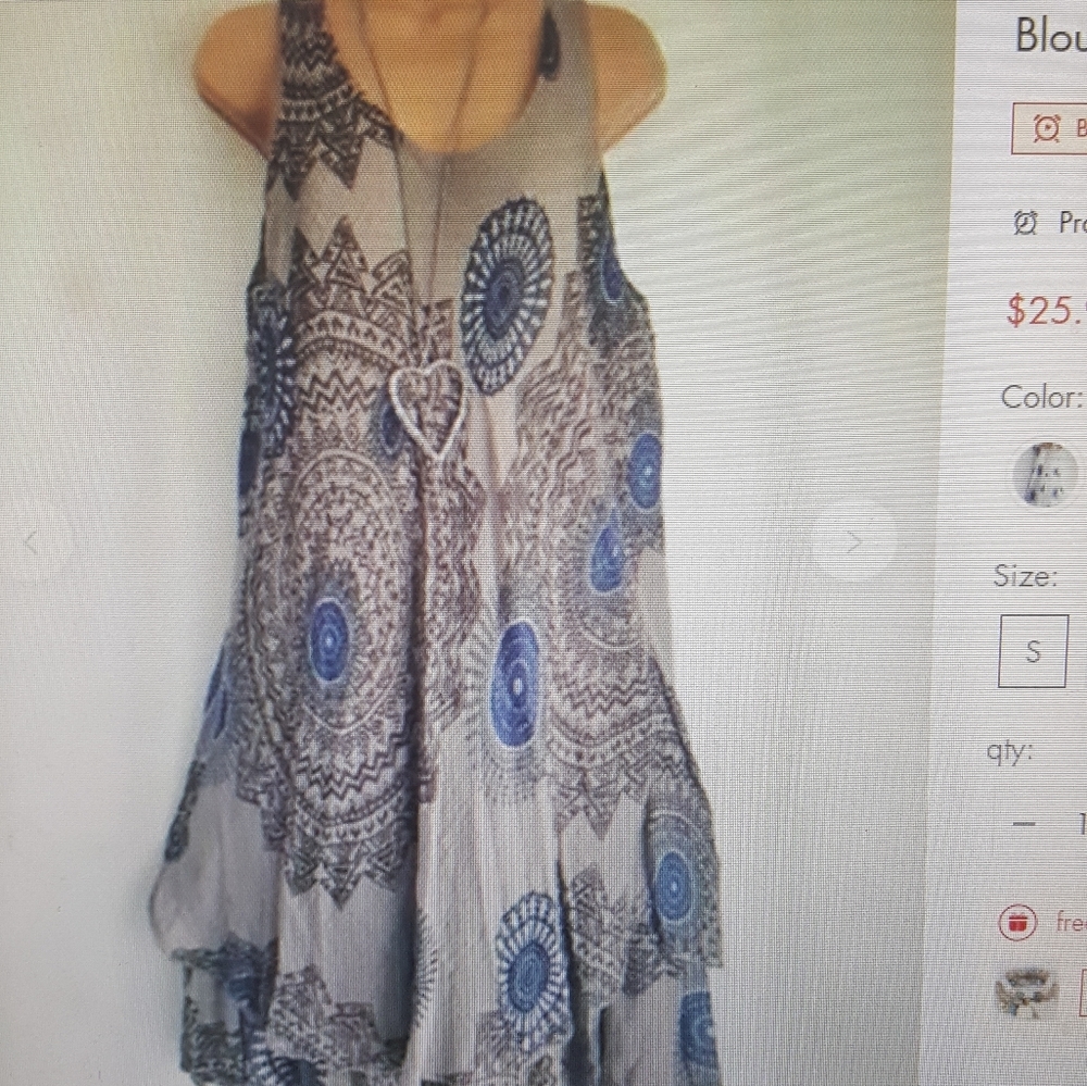 Sleeveless abstract printed Floral blouse